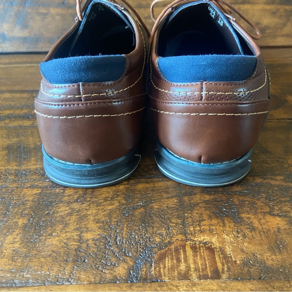 GATSBY Oxford Orthopedic Leather‎ Dress Shoes Black Brown Men’s US Size 13 - Picture 4 of 8